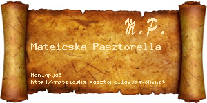 Mateicska Pasztorella névjegykártya